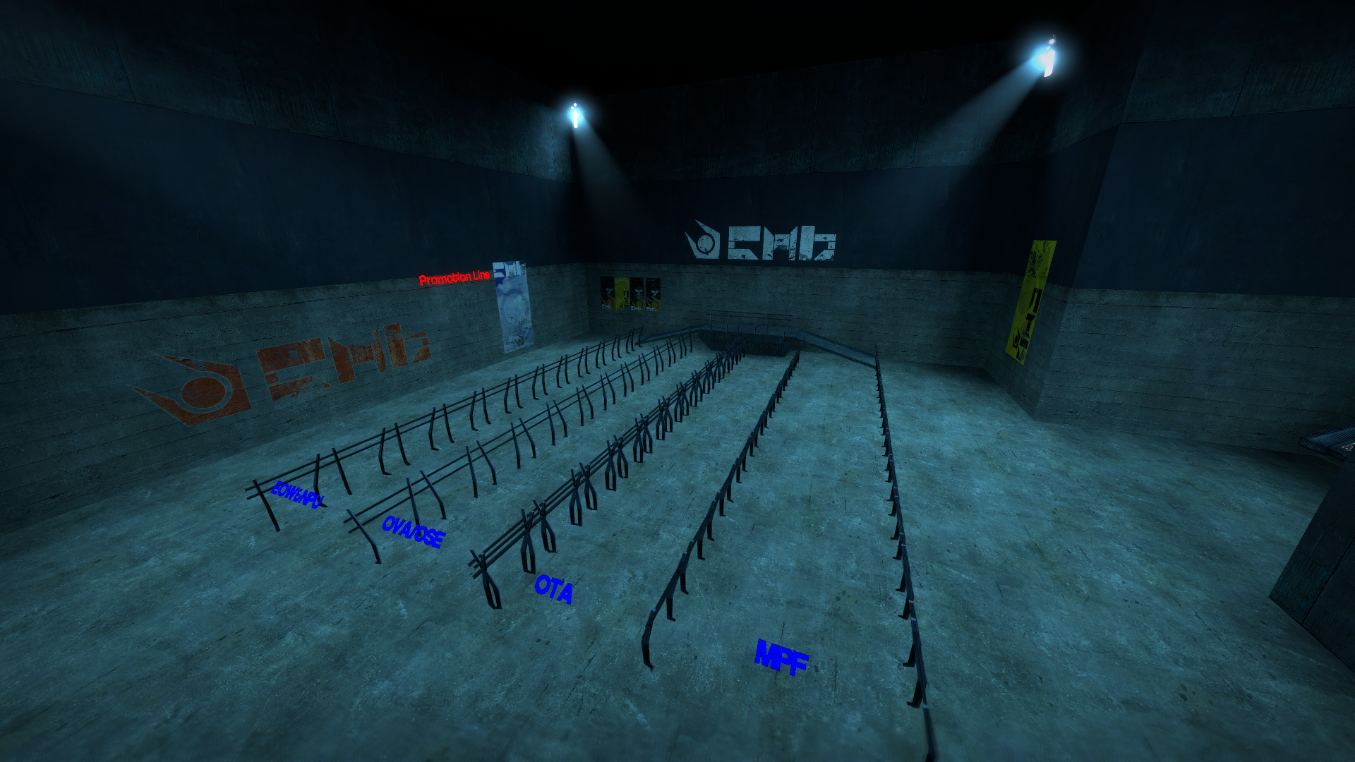 A designated Combine debrief area.